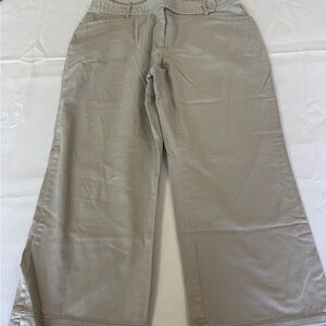 JH Collectibles Cropped Wide-Leg Pants in Light Beige